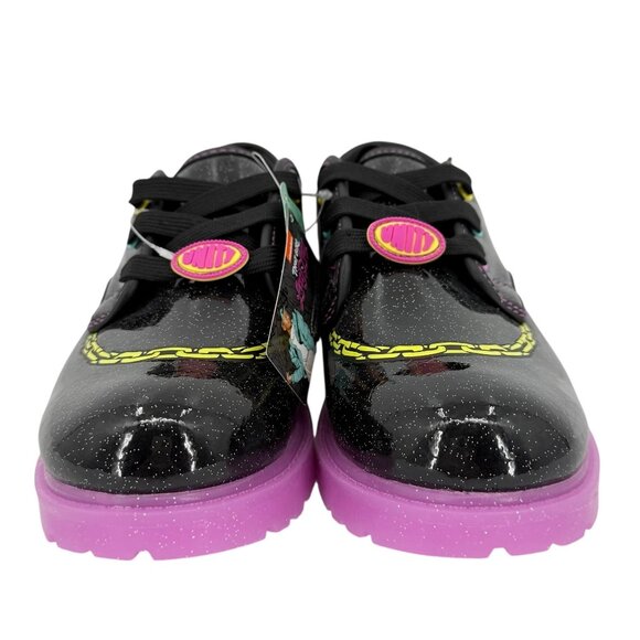 Nickelodeon That Girl Lay Lay Sparkle Glitter Lace-up Black Pink Shoes Sz 3 NWOB - Picture 7 of 12